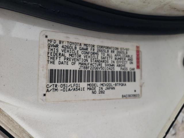 1997 Lexus Es 300 VIN: JT8BF22G6V5010425 Lot: 58566344