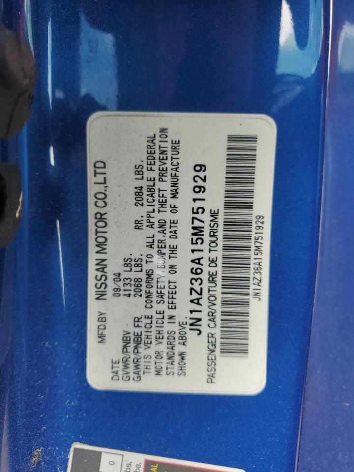 JN1AZ36A15M751929 2005 Nissan 350Z Roadster