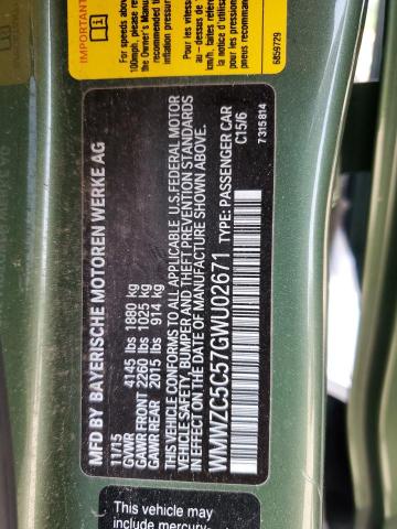 2016 Mini Cooper S Countryman VIN: WMWZC5C57GWU02671 Lot: 57048764