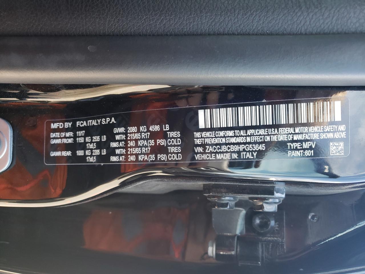 ZACCJBCB9HPG53645 2017 Jeep Renegade Trailhawk