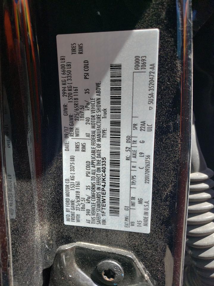 1FTEW1EP4JKC40335 2018 Ford F150 Supercrew