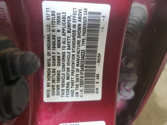 19XFA1F54BE034033 2011 Honda Civic Lx