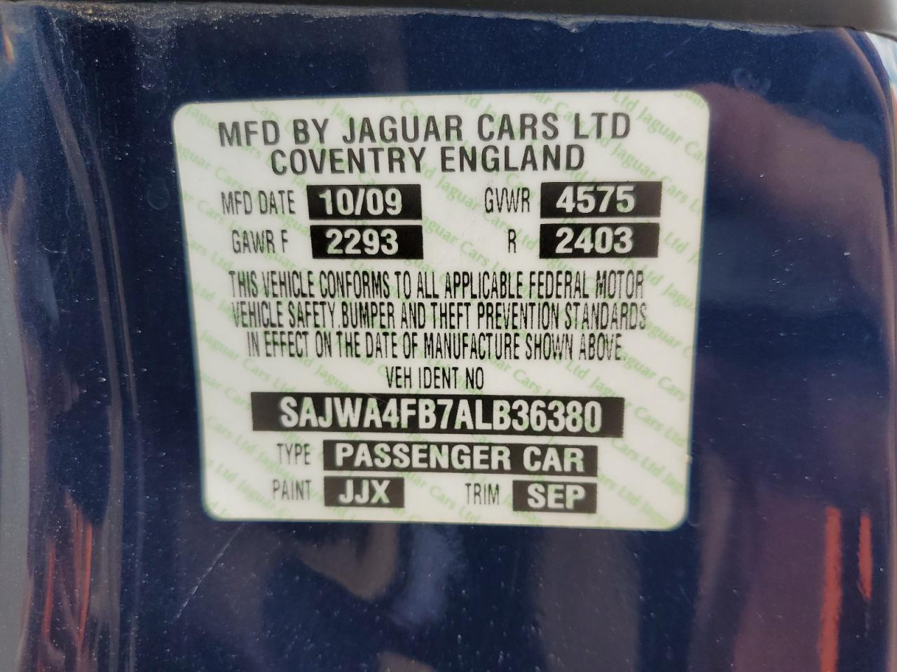 SAJWA4FB7ALB36380 2010 Jaguar Xk Portfolio