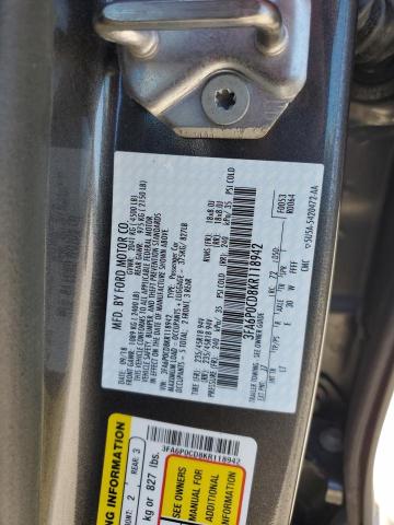 VIN 3FA6P0CD8KR118942 2019 Ford Fusion, Sel no.12