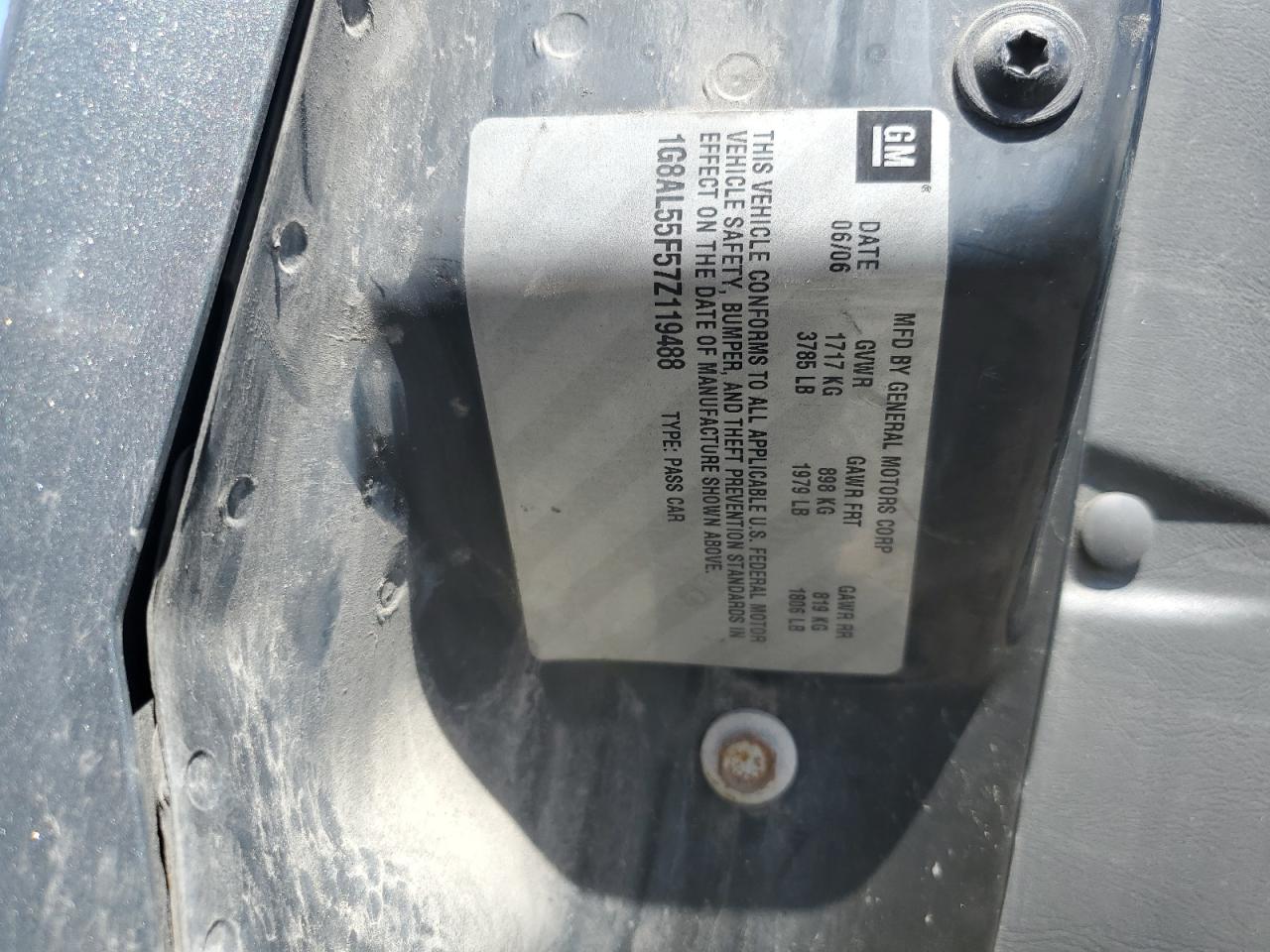 1G8AL55F57Z119488 2007 Saturn Ion Level 3