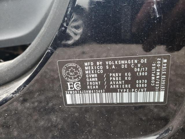 2017 Volkswagen Jetta Se VIN: 3VWDB7AJ3HM413497 Lot: 57977484