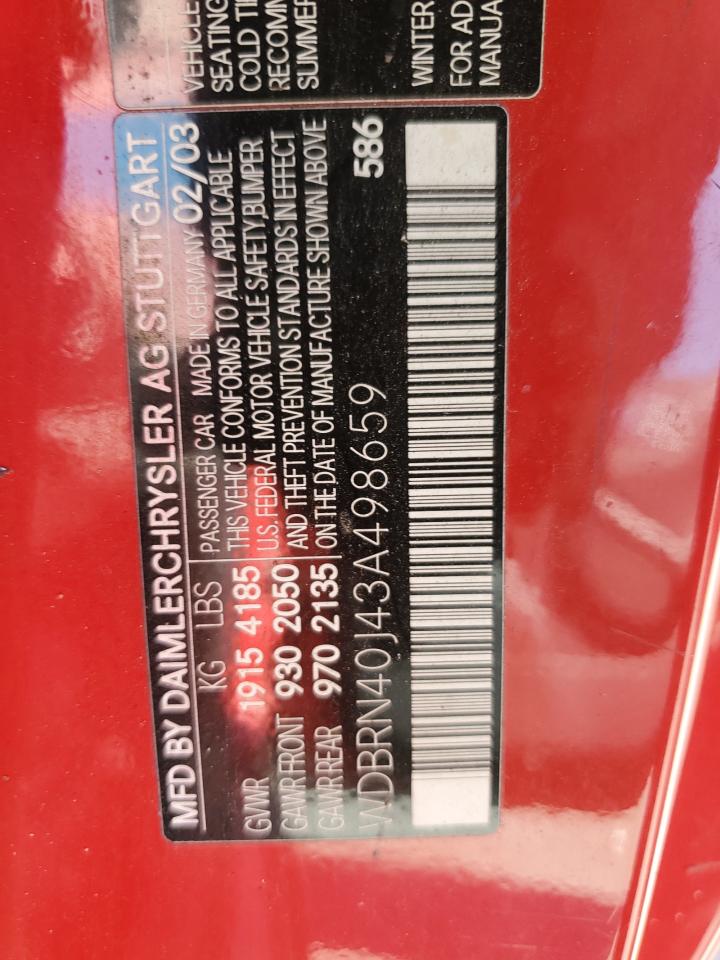 WDBRN40J43A498659 2003 Mercedes-Benz C 230K Sport Coupe