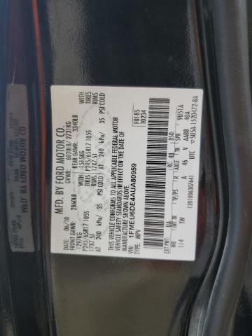 2010 Ford Explorer Xlt VIN: 1FMEU6DE4AUA80959 Lot: 60305864