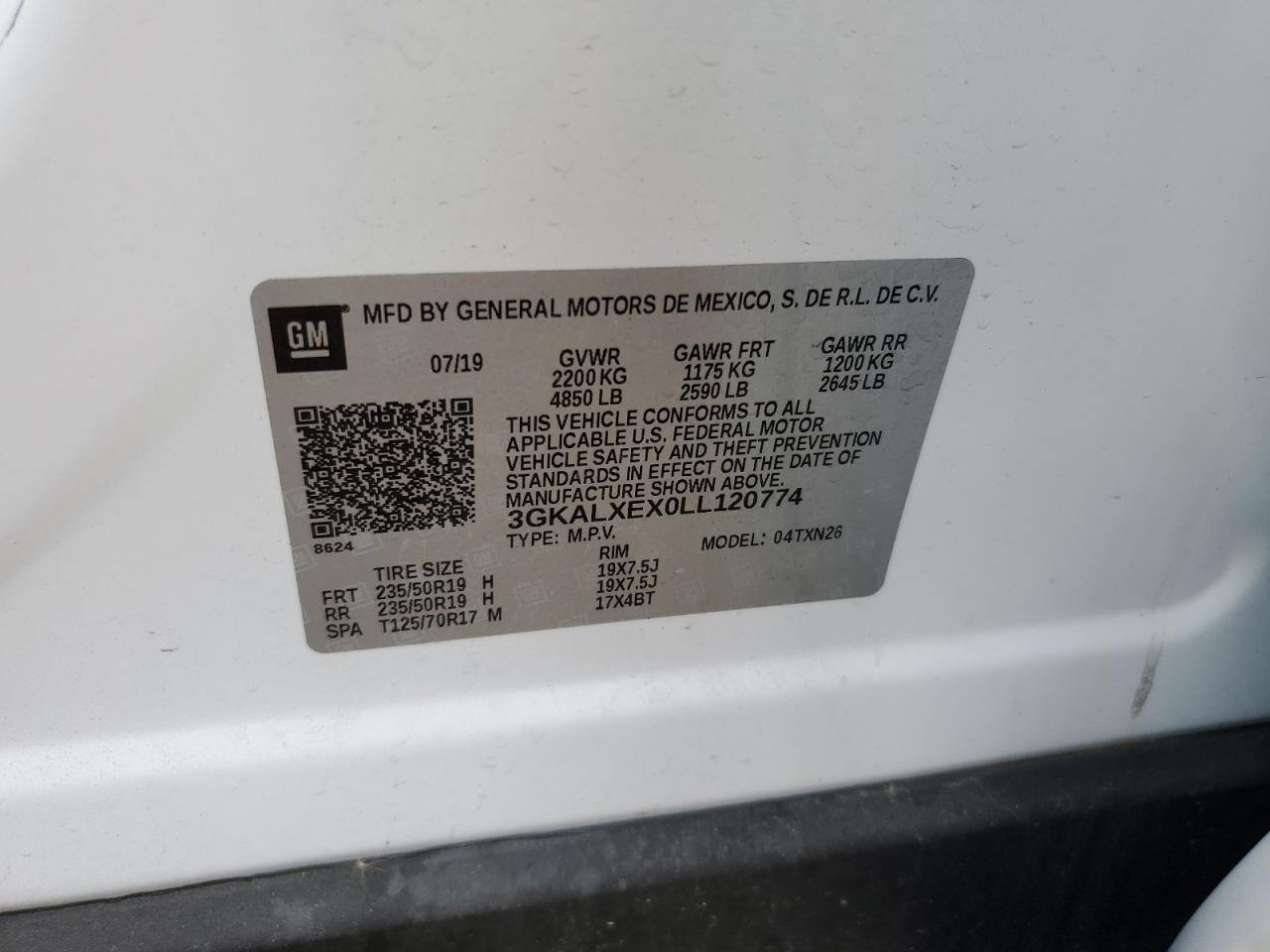 3GKALXEX0LL120774 2020 GMC Terrain Denali