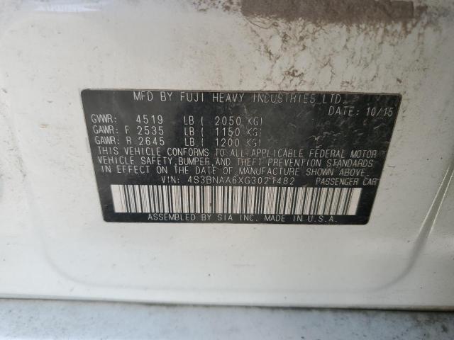 2016 Subaru Legacy 2.5I VIN: 4S3BNAA6XG3021482 Lot: 61227484