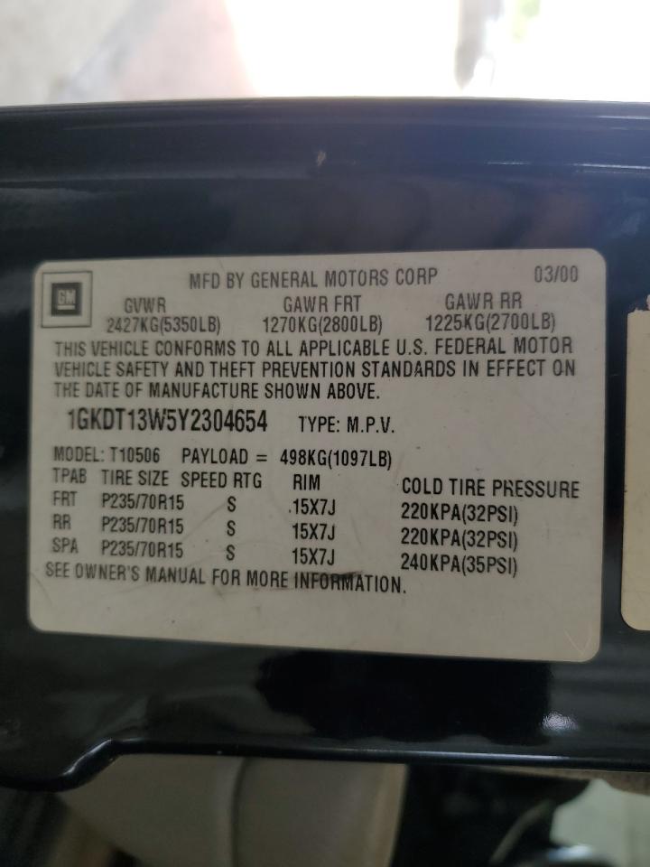 1GKDT13W5Y2304654 2000 GMC Jimmy / Envoy