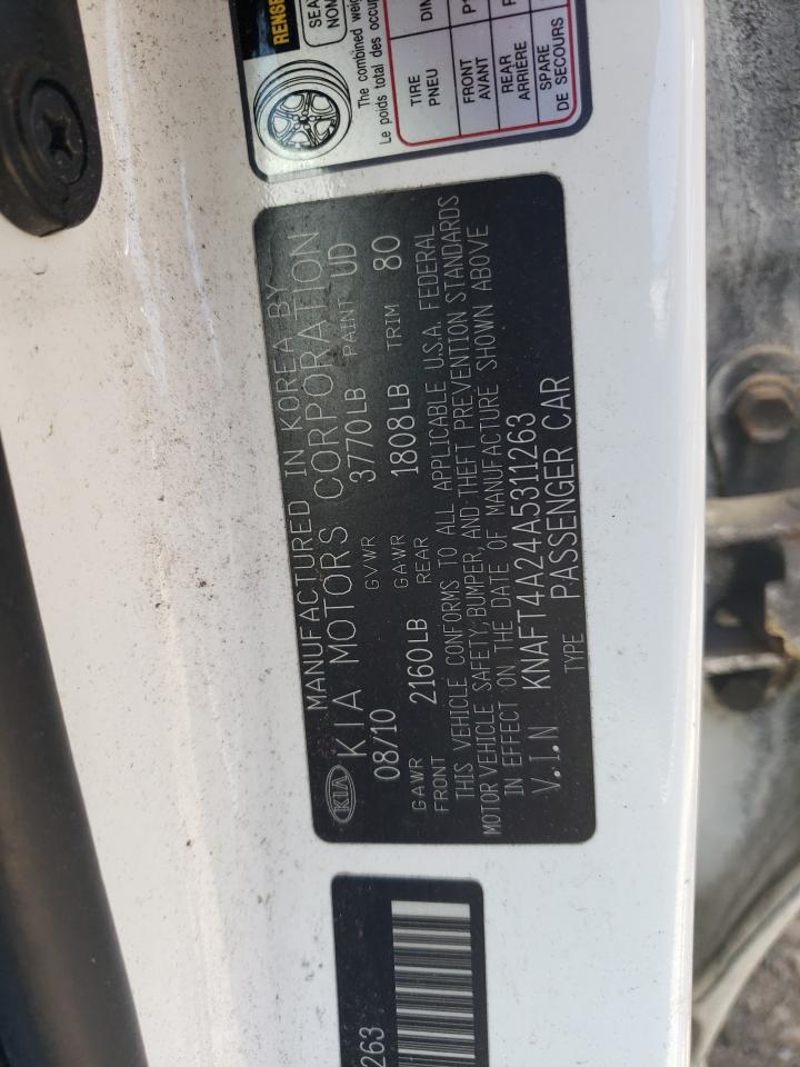 KNAFT4A24A5311263 2010 Kia Forte Lx