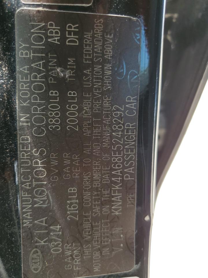 KNAFK4A68E5248292 2014 Kia Forte Lx