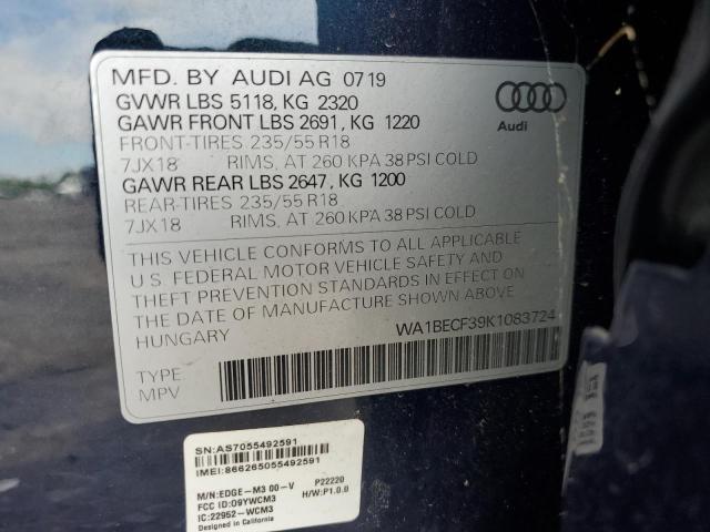 WA1BECF39K1083724 2019 Audi Q3 Premium Plus