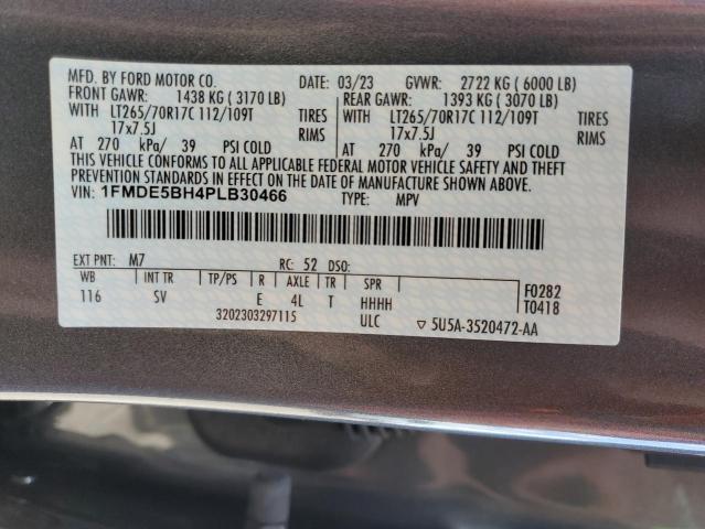 2023 Ford Bronco Base VIN: 1FMDE5BH4PLB30466 Lot: 60310114