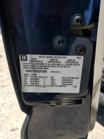 2002 Chevrolet Tahoe C1500 VIN: 1GNEC13V22J273259 Lot: 60974924