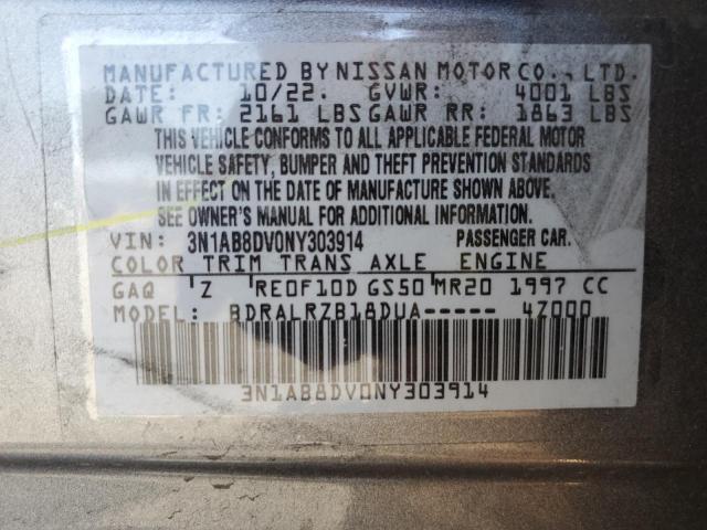 2022 Nissan Sentra Sr VIN: 3N1AB8DV0NY303914 Lot: 60479664