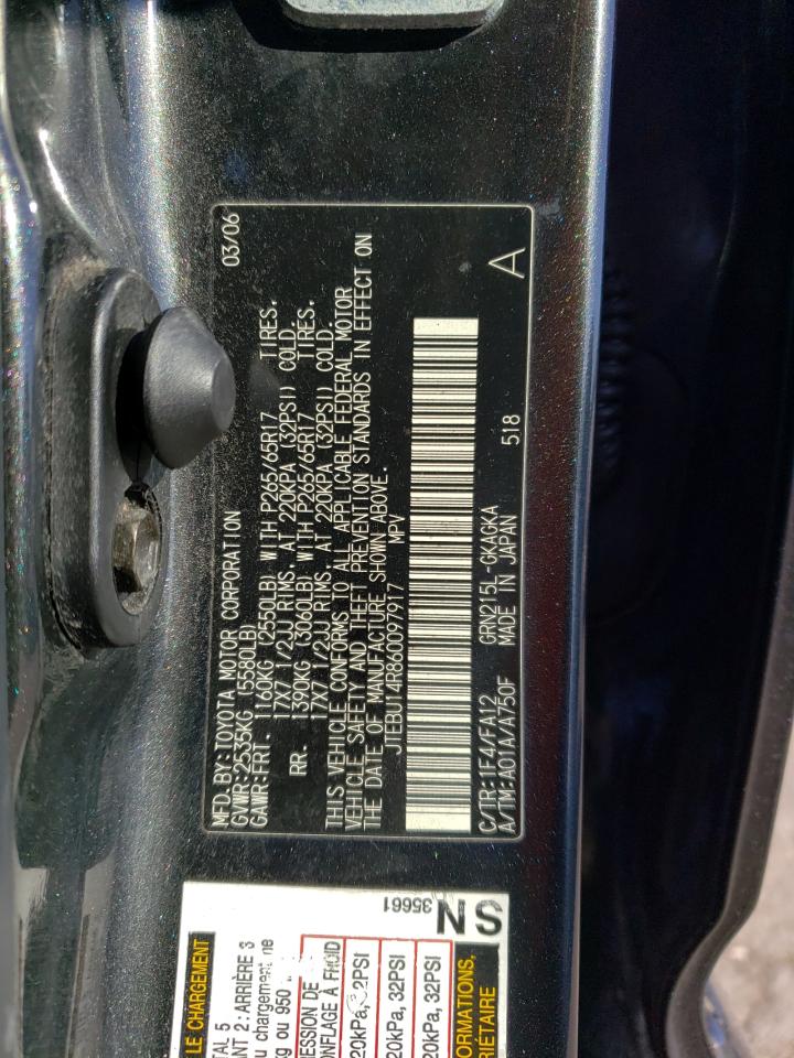 JTEBU14R860097917 2006 Toyota 4Runner Sr5