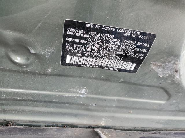 2019 Subaru Forester VIN: JF2SKACC3KH585063 Lot: 57338974