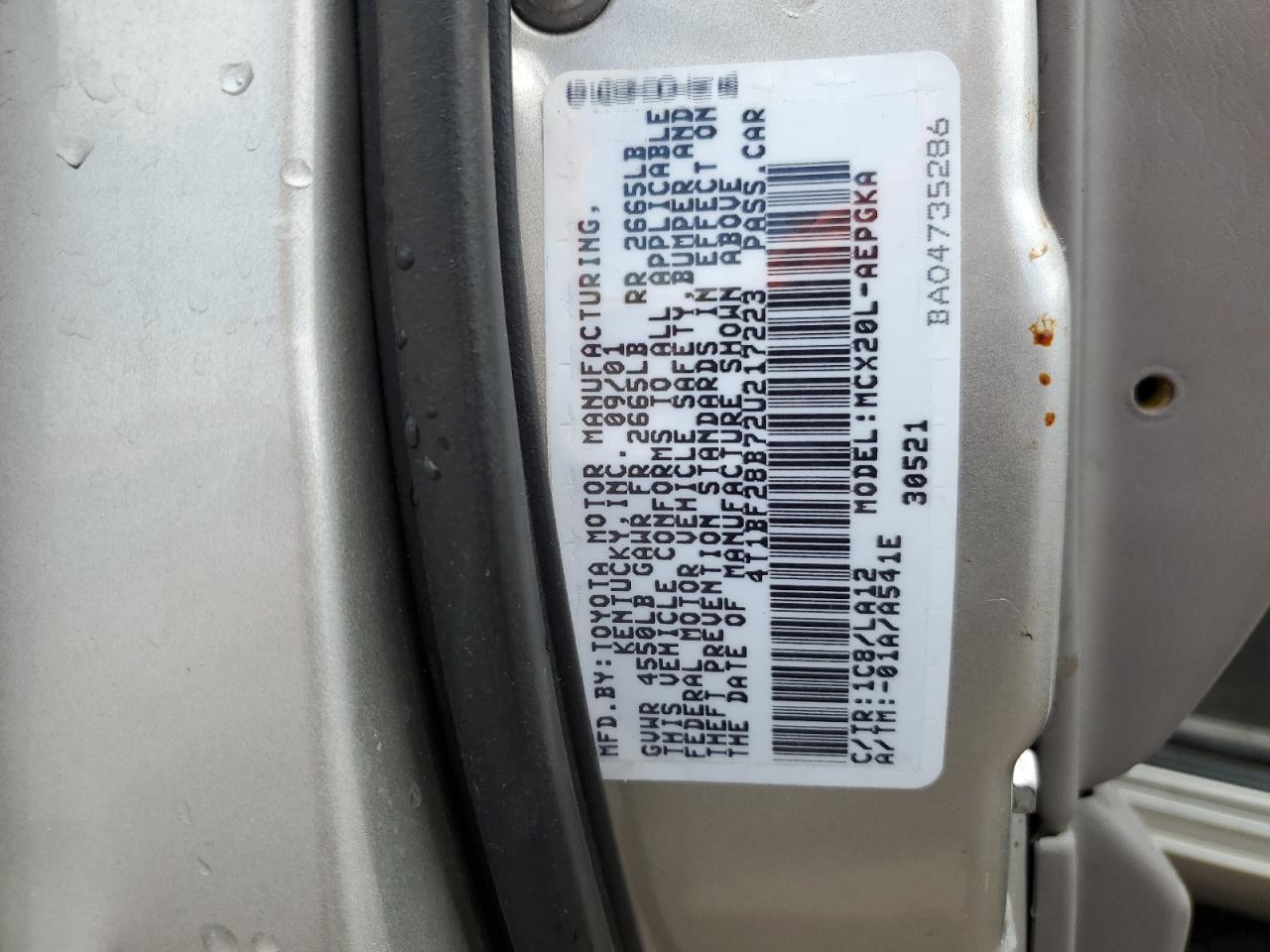 4T1BF28B72U217223 2002 Toyota Avalon Xl