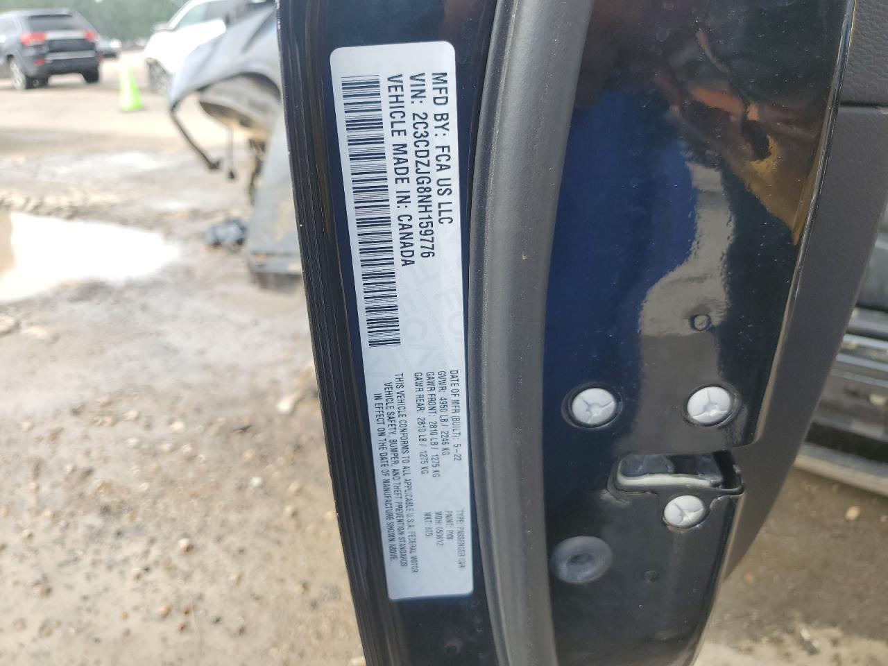 2C3CDZJG8NH159776 2022 Dodge Challenger Gt