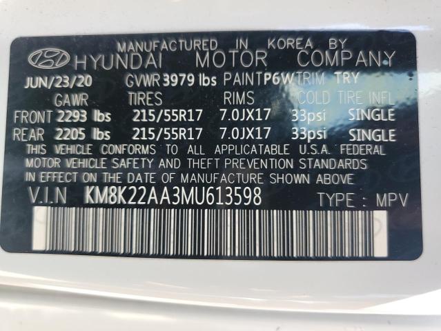 KM8K22AA3MU613598 Hyundai Kona SEL 13