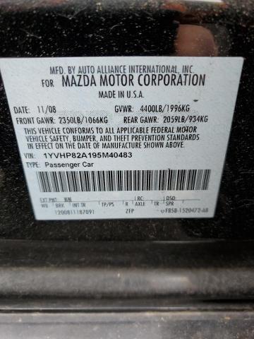 2009 Mazda 6 I VIN: 1YVHP82A195M40483 Lot: 58344084