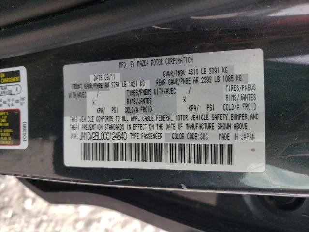 2012 Mazda 5 VIN: JM1CW2BL0C0124840 Lot: 59954894