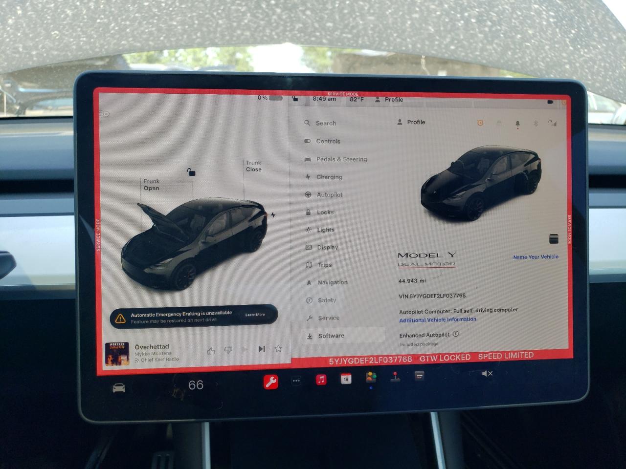 5YJYGDEF2LF037768 2020 Tesla Model Y