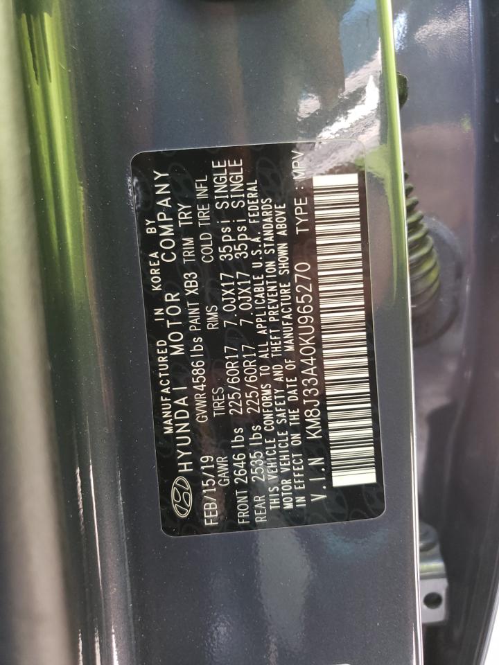 KM8J33A40KU965270 2019 Hyundai Tucson Limited