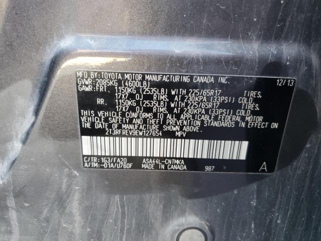 VIN 2T3RFREV9EW127654 2014 Toyota RAV4, Xle no.13