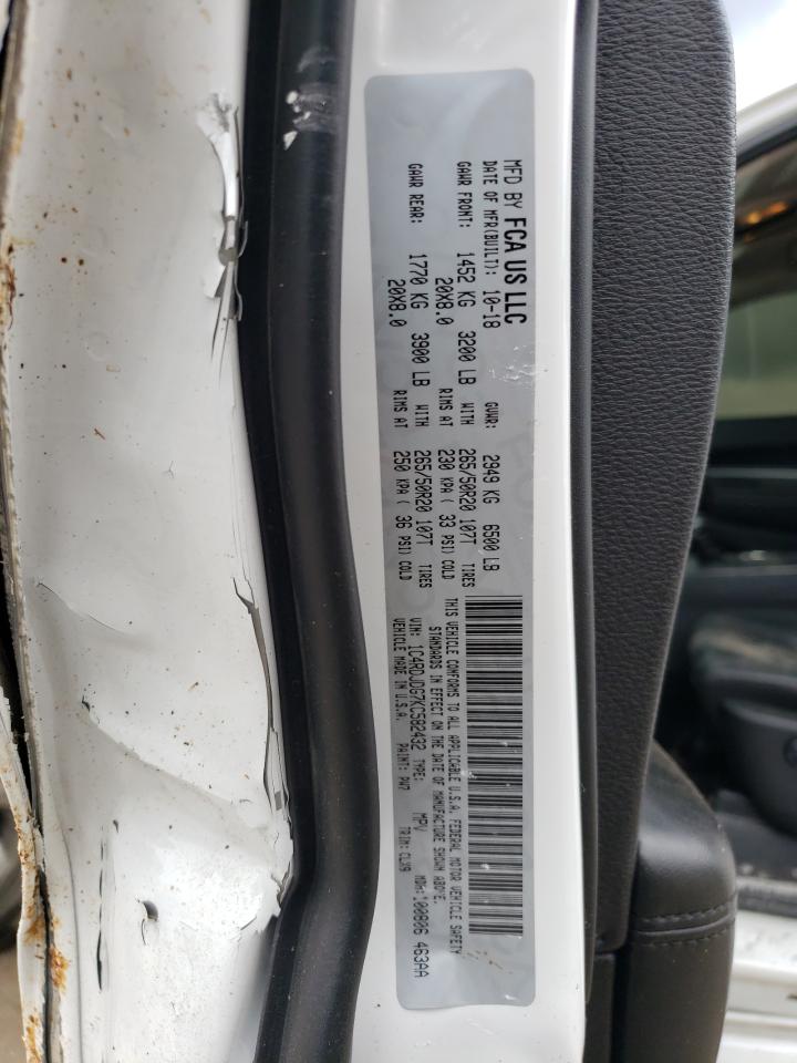 1C4RDJDG7KC582432 2019 Dodge Durango Gt