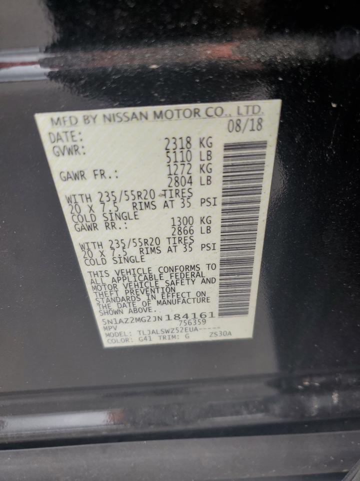 5N1AZ2MG2JN184161 2018 Nissan Murano S