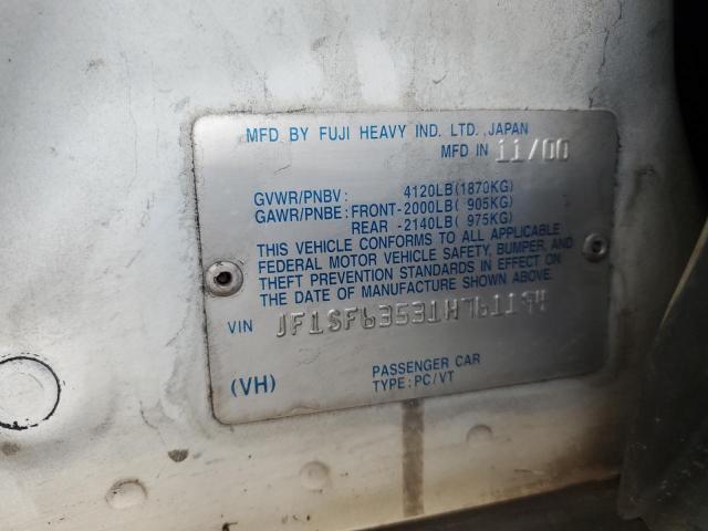 2001 Subaru Forester L VIN: JF1SF63531H761194 Lot: 59374234