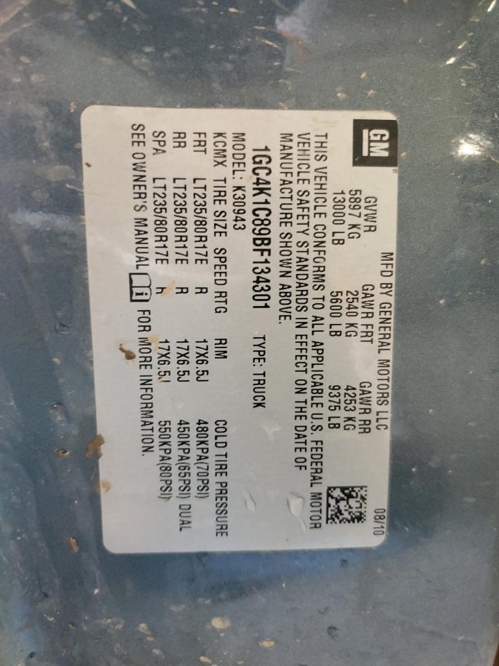 1GC4K1C89BF134301 2011 Chevrolet Silverado K3500 Ltz