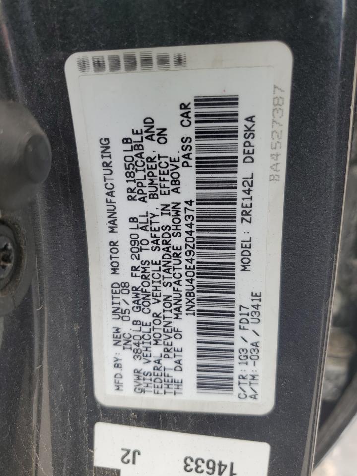 1NXBU40E49Z044374 2009 Toyota Corolla Base