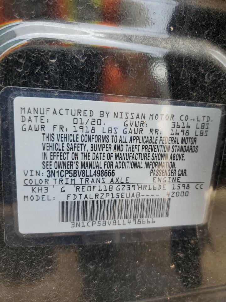 3N1CP5BV8LL498666 2020 Nissan Kicks S