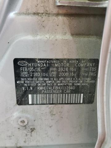 KMHD74LF8HU112940 2017 HYUNDAI ELANTRA - Image 12