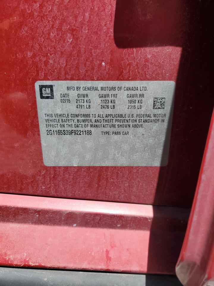 2G1165S39F9221188 2015 Chevrolet Impala Ltz