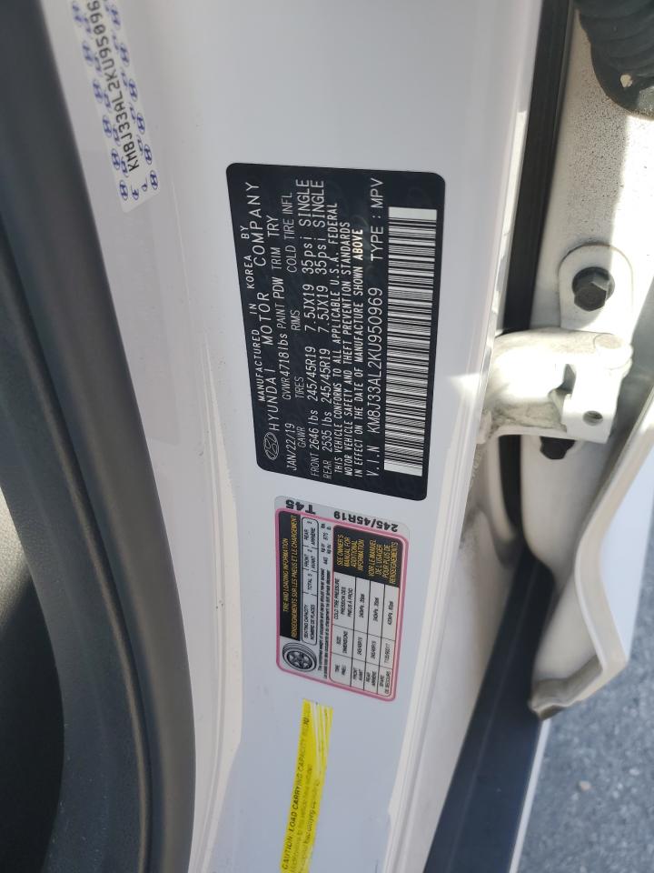 KM8J33AL2KU950969 2019 Hyundai Tucson Limited