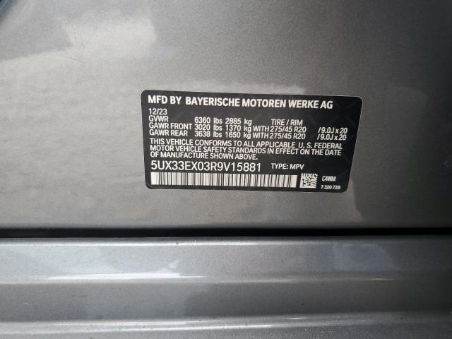 2024 BMW X6 XDRIVE4 - 5UX33EX03R9V15881
