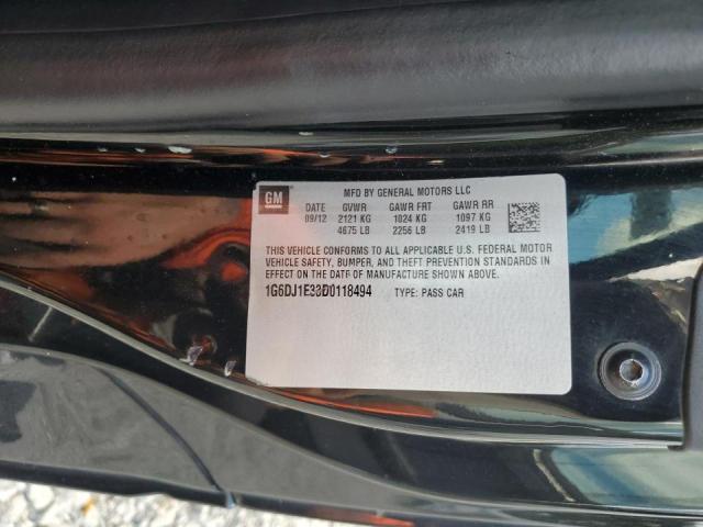 2013 Cadillac Cts Performance Collection VIN: 1G6DJ1E33D0118494 Lot: 58452344