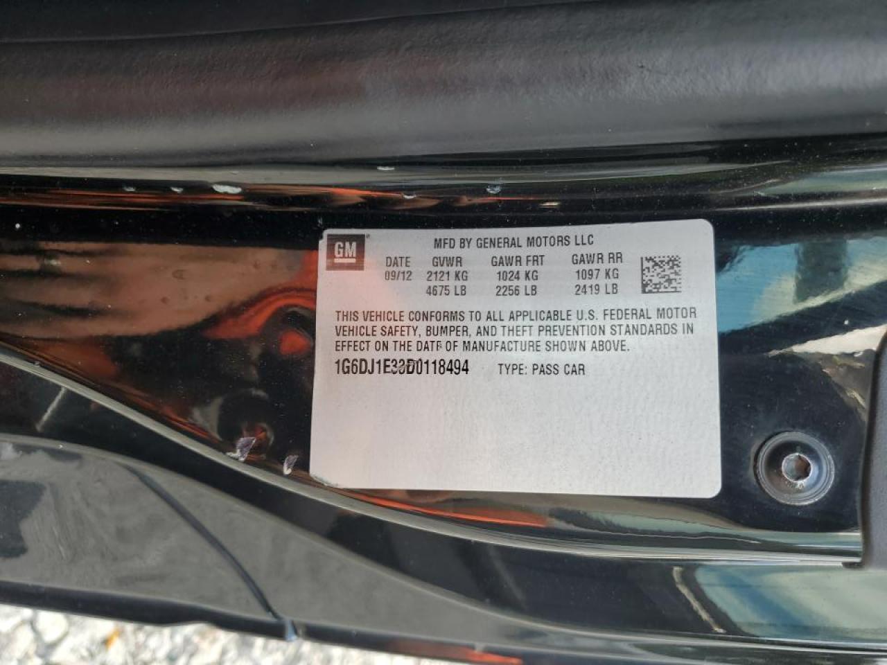 1G6DJ1E33D0118494 2013 Cadillac Cts Performance Collection