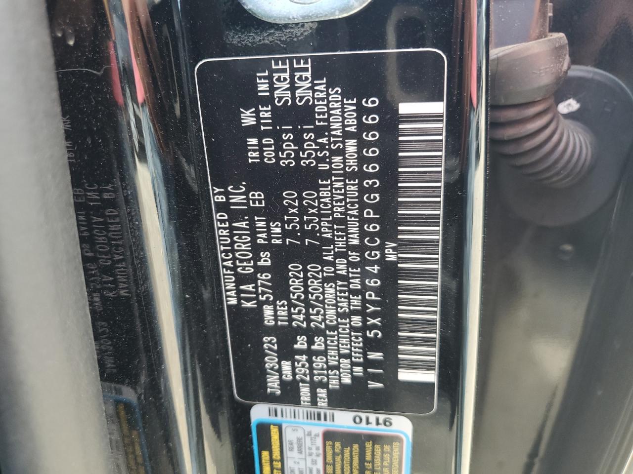 5XYP64GC6PG366666 2023 Kia Telluride S