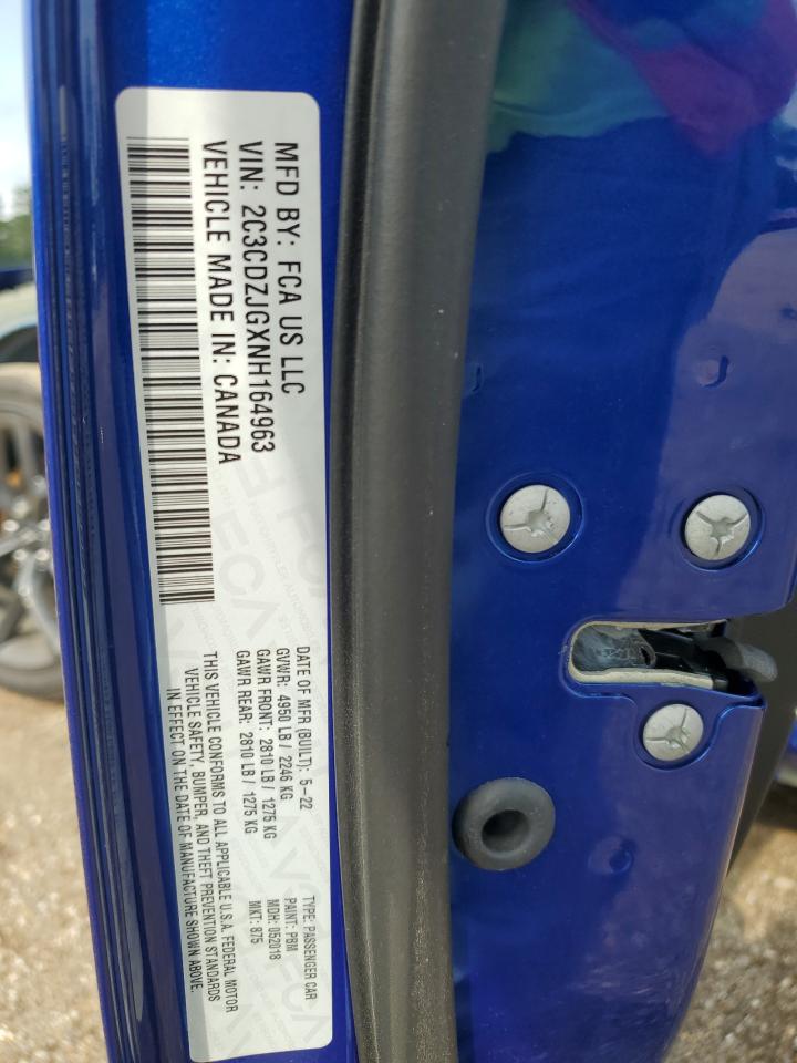 2C3CDZJGXNH164963 2022 Dodge Challenger Gt