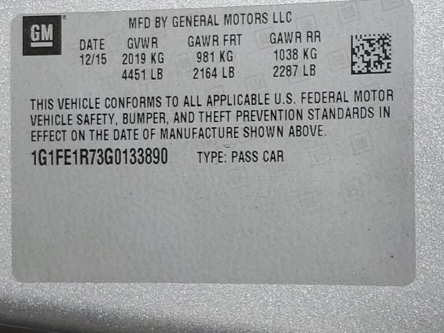 2016 CHEVROLET CAMERO - 1G1FE1R73G0133890