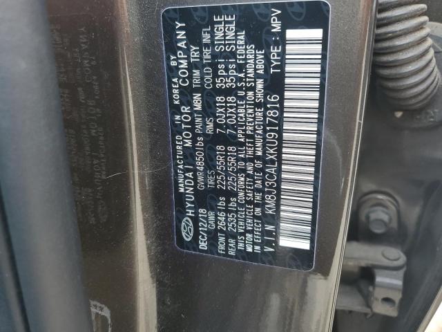 2019 Hyundai Tucson Limited VIN: KM8J3CALXKU917816 Lot: 60382524