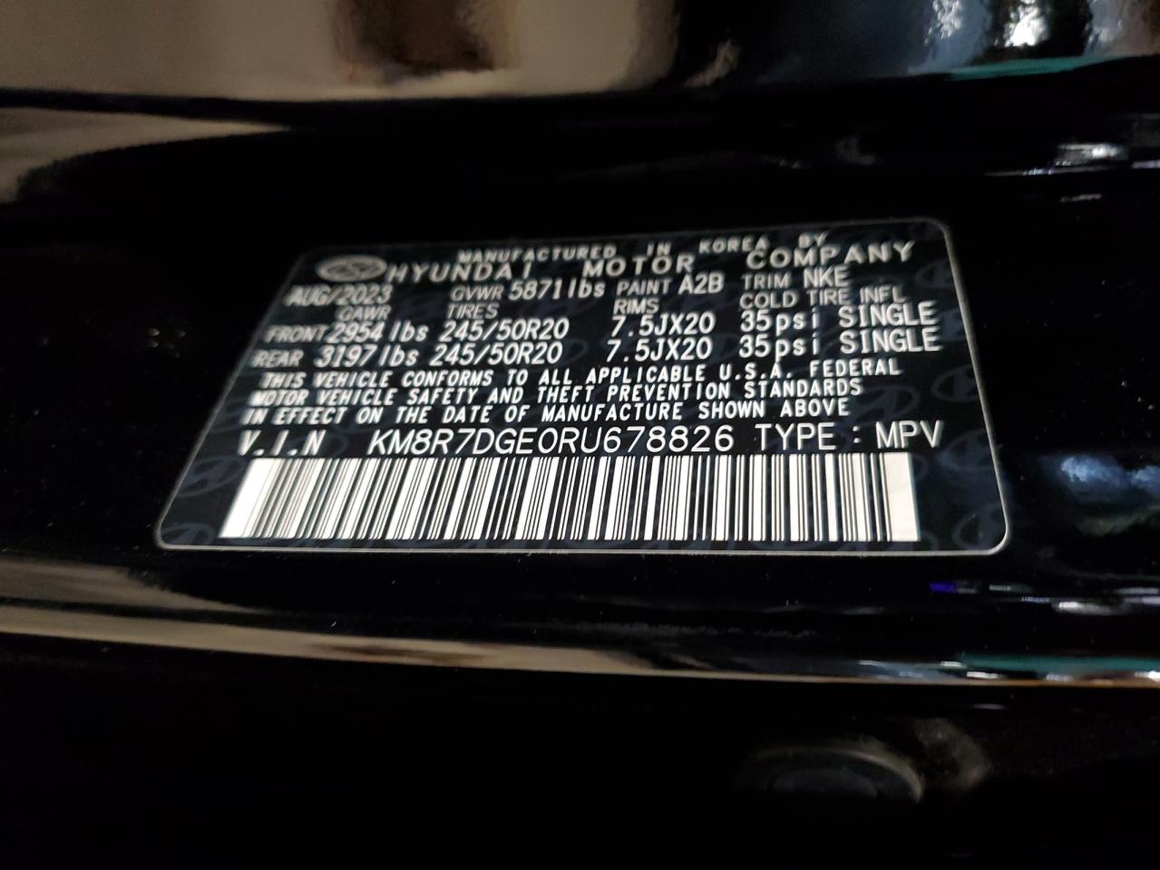 KM8R7DGE0RU678826 2024 Hyundai Palisade Calligraphy