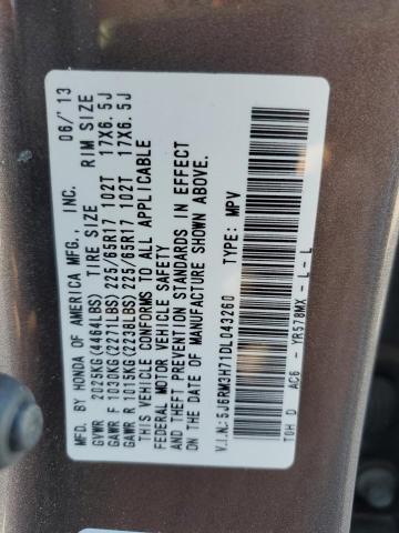 2013 Honda Cr-V Exl VIN: 5J6RM3H71DL043260 Lot: 57671454