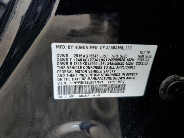 2020 HONDA PILOT TOUR - 5FNYF5H93LB017821